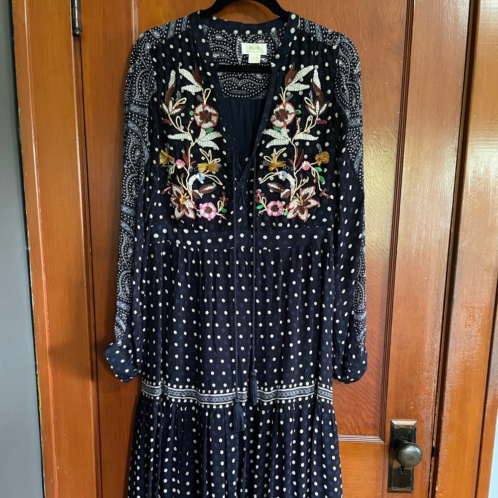Maeve Anthropologie Cassidy Embroidered Dress sz 12